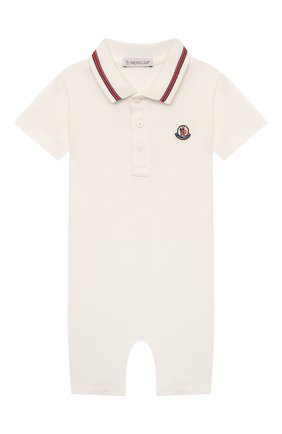 Детское хлопковый комбинезон MONCLER белого цвета по цене 9415 руб., арт. G1-951-8L705-20-8496F | Фото 1 Детское хлопковый комбинезон MONCLER белого цвета, арт. G1-951-8L705-20-8496F | Фото 1