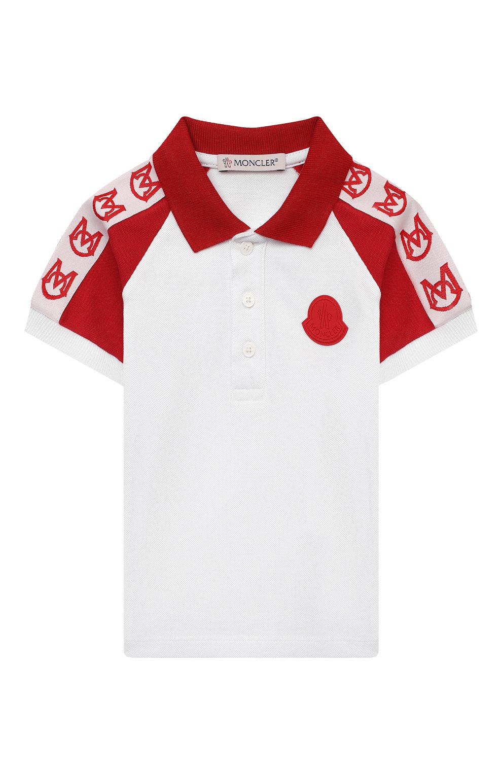 Детский хлопковое поло MONCLER красного цвета, арт. G1-951-8A705-20-8496F | Фото 1