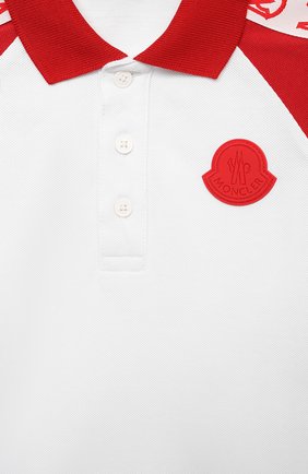Детский хлопковое поло MONCLER красного цвета по цене 12950 руб., арт. G1-951-8A705-20-8496F | Фото 3 Детский хлопковое поло MONCLER красного цвета, арт. G1-951-8A705-20-8496F | Фото 3