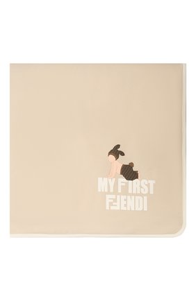 Детского хлопковое одеяло FENDI бежевого цвета по цене 24900 руб., арт. BUJ162/ST8 | Фото 2 Детского хлопковое одеяло FENDI бежевого цвета, арт. BUJ162/ST8 | Фото 2