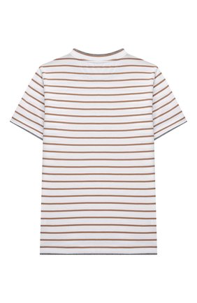 Детская хлопковая футболка BRUNELLO CUCINELLI серого цвета по цене 20700 руб., арт. BQ863T122B | Фото 2 Детская хлопковая футболка BRUNELLO CUCINELLI серого цвета, арт. BQ863T122B | Фото 2