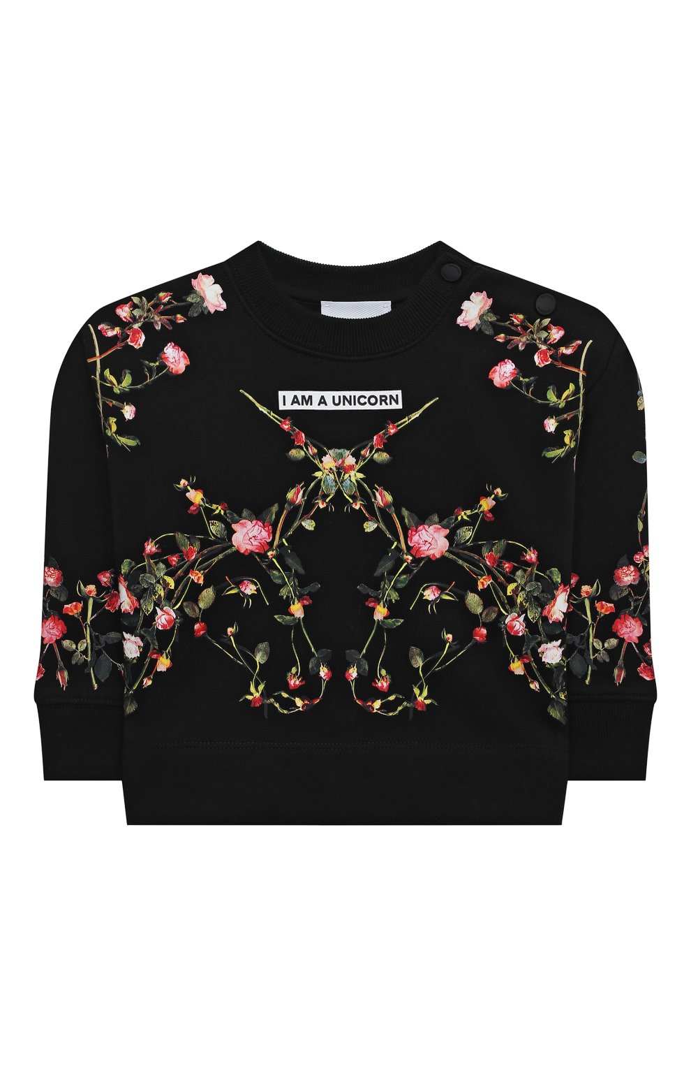 Детский хлопковый свитшот BURBERRY черного цвета, арт. 8038449 | Фото 1
