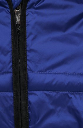 Детского куртка с капюшоном EMPORIO ARMANI синего цвета, арт. 3KHBT7/1NLYZ | Фото 3 (Рукава: Короткие; Материал внешний: Синтетический материал; Кросс-КТ НВ: Куртки; Региональные ограничения белый список (Axapta Mercury): RU; Материал подклада: Хлопок; Ростовка одежда: 9 мес | 74 см, 12 мес | 80 см, 24 мес | 92 см, 36 мес | 98 см)