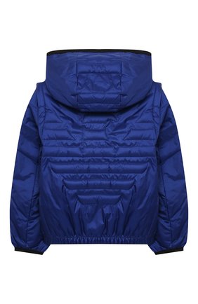 Детского куртка с капюшоном EMPORIO ARMANI синего цвета по цене 19950 руб., арт. 3K4BT7/1NLYZ | Фото 2 Детского куртка с капюшоном EMPORIO ARMANI синего цвета, арт. 3K4BT7/1NLYZ | Фото 2