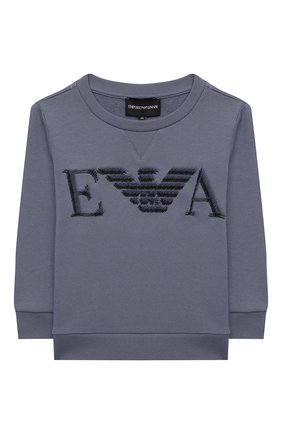 Детский хлопковый свитшот EMPORIO ARMANI серого цвета по цене 11350 руб., арт. 3K4MP5/1JTNZ | Фото 1 Детский хлопковый свитшот EMPORIO ARMANI серого цвета, арт. 3K4MP5/1JTNZ | Фото 1