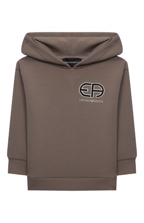 Детский хлопковое худи EMPORIO ARMANI хаки цвета по цене 15050 руб., арт. 3K4MG4/1JHSZ | Фото 1 Детский хлопковое худи EMPORIO ARMANI хаки цвета, арт. 3K4MG4/1JHSZ | Фото 1