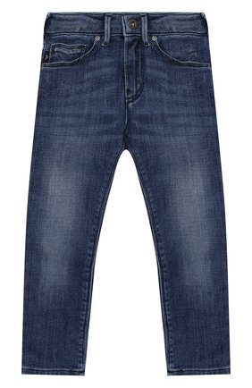 Детские джинсы EMPORIO ARMANI синего цвета по цене 13000 руб., арт. 3K4J06/4D2JZ | Фото 1 Детские джинсы EMPORIO ARMANI синего цвета, арт. 3K4J06/4D2JZ | Фото 1