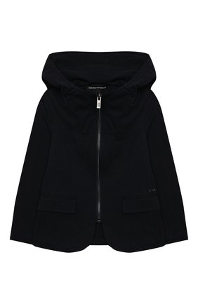 Детский пиджак с капюшоном EMPORIO ARMANI темно-синего цвета по цене 33800 руб., арт. 3K4G82/4JJCZ | Фото 1 Детский пиджак с капюшоном EMPORIO ARMANI темно-синего цвета, арт. 3K4G82/4JJCZ | Фото 1 (Материал внешний: Синтетический материал, Хлопок; Рукава: Длинные; Кросс-КТ: пиджак; Региональные ограничения белый список (Axapta Mercury): RU; Ростовка одежда: 10 - 11 лет | 140 - 146см, 13 - 15 лет | 158 см, 16 лет | 164 см, 4 года | 104 см, 5 лет | 110 см, 6 лет | 116 см, 7 лет | 122 см, 8 лет | 128 см, 9 лет | 134 см)