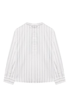 Детская хлопковая рубашка EMPORIO ARMANI белого цвета по цене 9915 руб., арт. 3K4CJ3/4N55Z | Фото 2 Детская хлопковая рубашка EMPORIO ARMANI белого цвета, арт. 3K4CJ3/4N55Z | Фото 2 (Материал внешний: Хлопок; Рукава: Длинные; Случай: Повседневный; Ростовка одежда: 10 - 11 лет | 140 - 146см, 13 - 15 лет | 158 см, 16 лет | 164 см, 4 года | 104 см, 5 лет | 110 см, 6 лет | 116 см, 7 лет | 122 см, 8 лет | 128 см, 9 лет | 134 см)