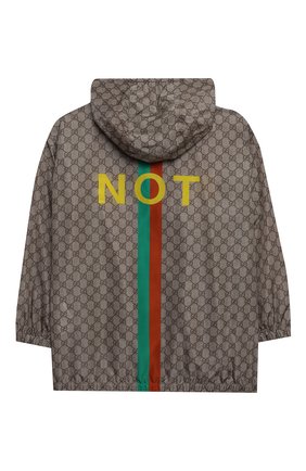 Детского ветровка с капюшоном GUCCI бежевого цвета по цене 85000 руб., арт. 651602/XWAN1 | Фото 2 Детского ветровка с капюшоном GUCCI бежевого цвета, арт. 651602/XWAN1 | Фото 2