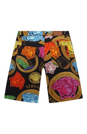 Детские хлопковые шорты VERSACE разноцветного цвета по цене 25200 руб., арт. 1000229/1A00420/8A-14A | Фото 2 Детские хлопковые шорты VERSACE разноцветного цвета, арт. 1000229/1A00420/8A-14A | Фото 2