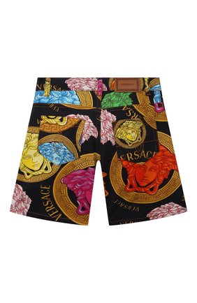 Детские хлопковые шорты VERSACE разноцветного цвета по цене 23600 руб., арт. 1000229/1A00420/4A-6A | Фото 2 Детские хлопковые шорты VERSACE разноцветного цвета, арт. 1000229/1A00420/4A-6A | Фото 2