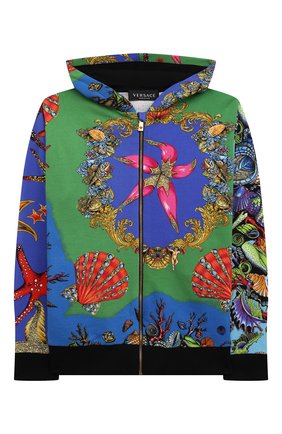 Детский хлопковая толстовка VERSACE разноцветного цвета по цене 31450 руб., арт. 1000135/1A00414/8A-14A | Фото 1 Детский хлопковая толстовка VERSACE разноцветного цвета, арт. 1000135/1A00414/8A-14A | Фото 1
