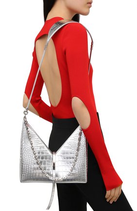 Женская сумка cut out small GIVENCHY серебряного цвета по цене 152000 руб., арт. BB50GTB11A | Фото 2 Женская сумка cut out small GIVENCHY серебряного цвета, арт. BB50GTB11A | Фото 2