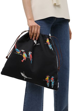 Женский сумка drawstring loewe x paula's ibiza LOEWE черного цвета по цене 21650 руб., арт. C822086X08 | Фото 2 Женский сумка drawstring loewe x paula's ibiza LOEWE черного цвета, арт. C822086X08 | Фото 2 (Размер: large; Женское Кросс-КТ: Клатч-клатчи; Материал: Текстиль)
