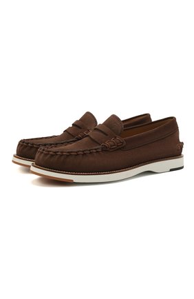 Мужские замшевые пенни-лоферы TOD’S темно-коричневого цвета по цене 46550 руб., арт. XXM02G0EG80RE0 | Фото 1 Мужские замшевые пенни-лоферы TOD’S темно-коричневого цвета, арт. XXM02G0EG80RE0 | Фото 1
