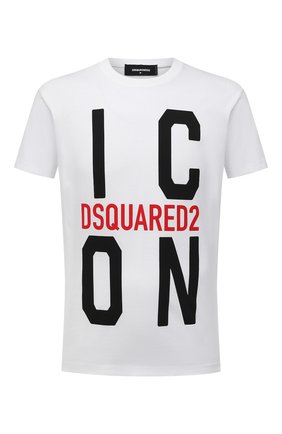 Мужская хлопковая футболка DSQUARED2 белого цвета по цене 19800 руб., арт. S79GC0021/S23009 | Фото 1 Мужская хлопковая футболка DSQUARED2 белого цвета, арт. S79GC0021/S23009 | Фото 1