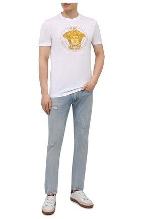 Мужские джинсы RALPH LAUREN голубого цвета по цене 49050 руб., арт. 790825009 | Фото 2 Мужские джинсы RALPH LAUREN голубого цвета, арт. 790825009 | Фото 2