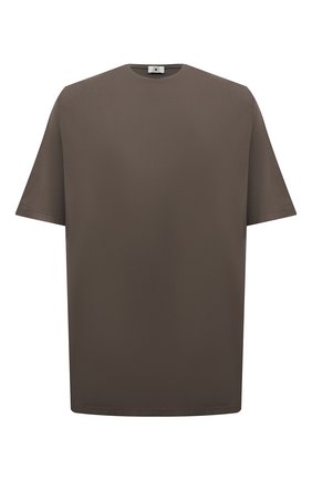 Мужская хлопковая футболка KIRED хаки цвета, арт. WBACI0MW732100200F/64-74 | Фото 1 (Длина (для топов): Удлиненные; Стили: Кэжуэл; Big sizes: Big Sizes; Рукава: Короткие; Принт: Без принта; Материал внешний: Хлопок)