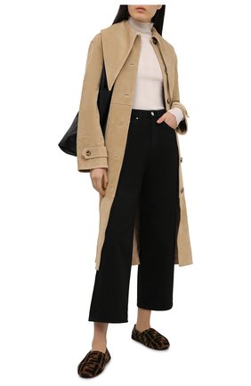 Женские меховые слиперы FENDI коричневого цвета по цене 85100 руб., арт. 8P8082 AD7M | Фото 2 Женские меховые слиперы FENDI коричневого цвета, арт. 8P8082 AD7M | Фото 2