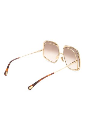 Женские солнцезащитные очки CHLOÉ коричневого цвета по цене 47050 руб., арт. CH0035S | Фото 4 Женские солнцезащитные очки CHLOÉ коричневого цвета, арт. CH0035S | Фото 4