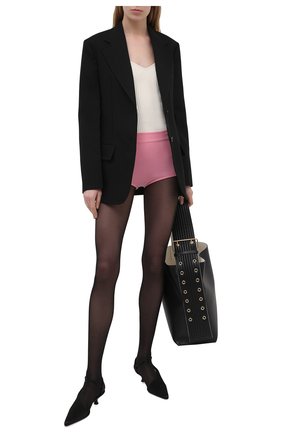 Женские шерстяные шорты BALMAIN розового цвета по цене 73750 руб., арт. VF2CB005/K255 | Фото 2 Женские шерстяные шорты BALMAIN розового цвета, арт. VF2CB005/K255 | Фото 2