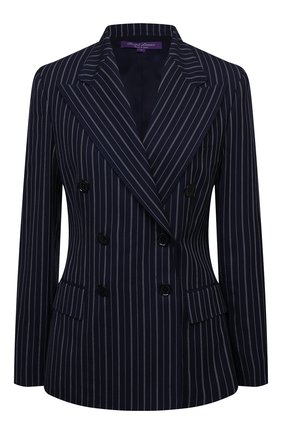 Женский шерстяной жакет RALPH LAUREN темно-синего цвета по цене 270500 руб., арт. 290840106 | Фото 1 Женский шерстяной жакет RALPH LAUREN темно-синего цвета, арт. 290840106 | Фото 1