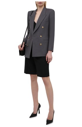 Женские кожаные туфли la medusa VERSACE черного цвета по цене 59950 руб., арт. DST6250/D1VE | Фото 2 Женские кожаные туфли la medusa VERSACE черного цвета, арт. DST6250/D1VE | Фото 2 (Материал внутренний: Натуральная кожа; Подошва: Плоская; Каблук тип: Шпилька; Каблук высота: Высокий)