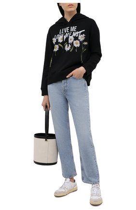 Женский хлопковое худи REDVALENTINO черного цвета по цене 30850 руб., арт. VR0MF07E/5VQ | Фото 2 Женский хлопковое худи REDVALENTINO черного цвета, арт. VR0MF07E/5VQ | Фото 2