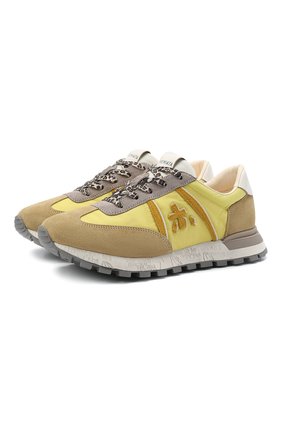 Женские комбинированные кроссовки john-low-d PREMIATA желтого цвета по цене 27950 руб., арт. J0HNL0WD/VAR5179 | Фото 1 Женские комбинированные кроссовки john-low-d PREMIATA желтого цвета, арт. J0HNL0WD/VAR5179 | Фото 1