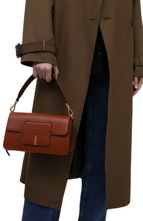 Женская сумка georgia WANDLER коричневого цвета по цене 58750 руб., арт. GE0RGIA BAG | Фото 2 Женская сумка georgia WANDLER коричневого цвета, арт. GE0RGIA BAG | Фото 2 (Сумки-технические: Сумки через плечо, Сумки top-handle; Материал: Натуральная кожа; Размер: small)