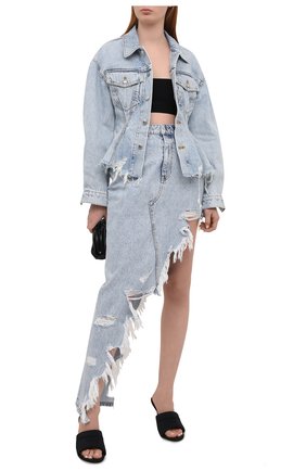 Женская джинсовая юбка DENIM X ALEXANDER WANG голубого цвета по цене 49950 руб., арт. 4DC2215944 | Фото 2 Женская джинсовая юбка DENIM X ALEXANDER WANG голубого цвета, арт. 4DC2215944 | Фото 2