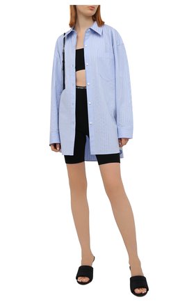 Женская хлопковая рубашка ALEXANDER WANG голубого цвета по цене 79800 руб., арт. 1WC2211421 | Фото 2 Женская хлопковая рубашка ALEXANDER WANG голубого цвета, арт. 1WC2211421 | Фото 2