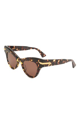 Женские солнцезащитные очки BOTTEGA VENETA коричневого цвета, арт. BV1004S | Фото 1 (Тип очков: С/з; Региональные ограничения белый список (Axapta Mercury): RU; Очки форма: Бабочка)