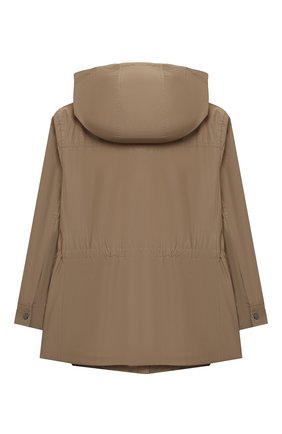 Детская парка с капюшоном BRUNELLO CUCINELLI коричневого цвета по цене 85500 руб., арт. BB5740431B | Фото 2 Детская парка с капюшоном BRUNELLO CUCINELLI коричневого цвета, арт. BB5740431B | Фото 2 (Девочки Кросс-КТ: Парка-верхняя одежда; Материал внешний: Синтетический материал, Хлопок; Материал подклада: Вискоза; Рукава: Длинные; Кросс-КТ: Сезон: демисезон; Ростовка одежда: 10 - 11 лет | 140 - 146см, 8 лет | 128 см)