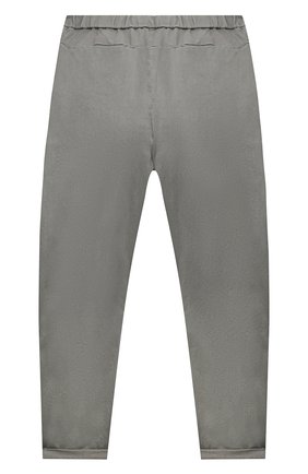 Детские хлопковые брюки BRUNELLO CUCINELLI серого цвета по цене 29550 руб., арт. B289LP101B | Фото 2 Детские хлопковые брюки BRUNELLO CUCINELLI серого цвета, арт. B289LP101B | Фото 2