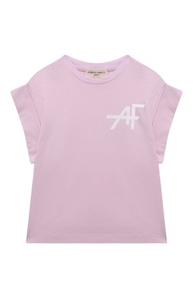 Детская хлопковая футболка ALBERTA FERRETTI JUNIOR розового цвета по цене 4505 руб., арт. 027852 | Фото 1 Детская хлопковая футболка ALBERTA FERRETTI JUNIOR розового цвета, арт. 027852 | Фото 1