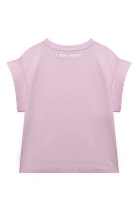 Детская хлопковая футболка ALBERTA FERRETTI JUNIOR розового цвета по цене 4505 руб., арт. 027852 | Фото 2 Детская хлопковая футболка ALBERTA FERRETTI JUNIOR розового цвета, арт. 027852 | Фото 2