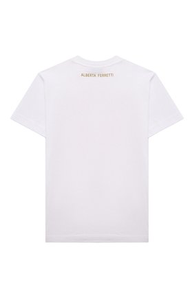 Детская хлопковая футболка ALBERTA FERRETTI JUNIOR белого цвета по цене 3995 руб., арт. 027837 | Фото 2 Детская хлопковая футболка ALBERTA FERRETTI JUNIOR белого цвета, арт. 027837 | Фото 2