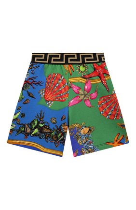 Детские хлопковые шорты VERSACE разноцветного цвета по цене 19950 руб., арт. 1000124/1A00414/4A-6A | Фото 1 Детские хлопковые шорты VERSACE разноцветного цвета, арт. 1000124/1A00414/4A-6A | Фото 1