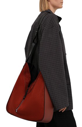 Женская сумка hammock LOEWE бордового цвета, арт. A538H02X01 | Фото 7 (Сумки-технические: Сумки через плечо, Сумки top-handle; Материал: Натуральная кожа; Размер: large)