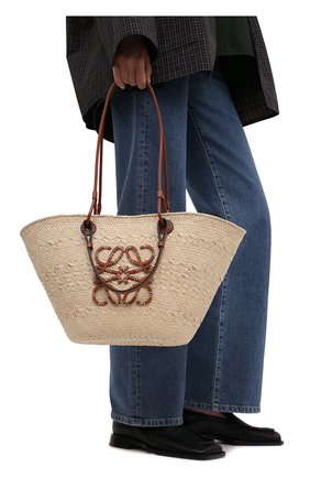 Женский сумка basket loewe x paula's ibiza LOEWE бежевого цвета по цене 56850 руб., арт. A223T43X02 | Фото 2 Женский сумка basket loewe x paula's ibiza LOEWE бежевого цвета, арт. A223T43X02 | Фото 2