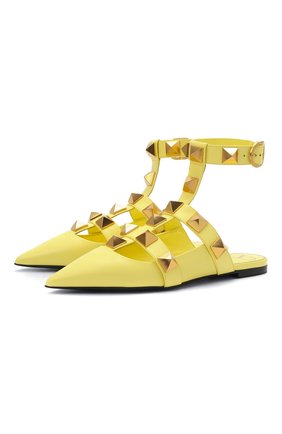 Женские кожаные балетки roman stud runway VALENTINO желтого цвета по цене 83450 руб., арт. VW0S0BY5/ZWM | Фото 1 Женские кожаные балетки roman stud runway VALENTINO желтого цвета, арт. VW0S0BY5/ZWM | Фото 1