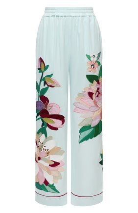 Женская шелковые брюки DOLCE & GABBANA голубого цвета по цене 394500 руб., арт. FTBQ8Z/G7VSP | Фото 1 Женская шелковые брюки DOLCE & GABBANA голубого цвета, арт. FTBQ8Z/G7VSP | Фото 1