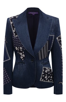 Женский джинсовый жакет RALPH LAUREN синего цвета по цене 275000 руб., арт. 290845850 | Фото 1 Женский джинсовый жакет RALPH LAUREN синего цвета, арт. 290845850 | Фото 1