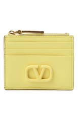 Женский кожаный футляр для кредитных карт VALENTINO желтого цвета, арт. VW0P0U20/RQR | Фото 1 (Материал: Натуральная кожа)