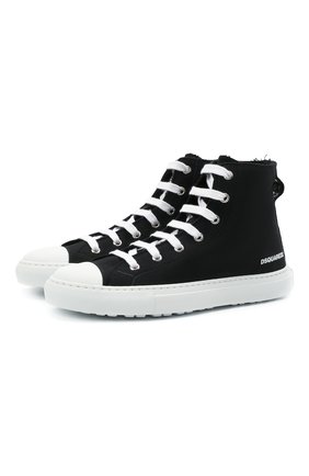 Женские текстильные кеды DSQUARED2 черного цвета по цене 33900 руб., арт. SNW0129 25404120 | Фото 1 Женские текстильные кеды DSQUARED2 черного цвета, арт. SNW0129 25404120 | Фото 1