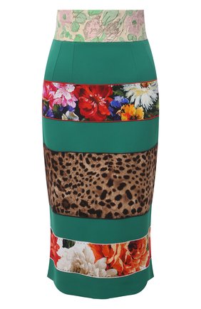 Женская юбка DOLCE & GABBANA зеленого цвета по цене 131500 руб., арт. F4B2YT/FURDV | Фото 1 Женская юбка DOLCE & GABBANA зеленого цвета, арт. F4B2YT/FURDV | Фото 1