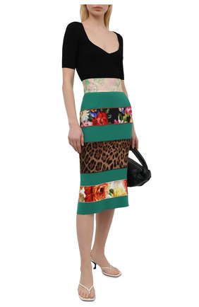 Женская юбка DOLCE & GABBANA зеленого цвета по цене 131500 руб., арт. F4B2YT/FURDV | Фото 2 Женская юбка DOLCE & GABBANA зеленого цвета, арт. F4B2YT/FURDV | Фото 2
