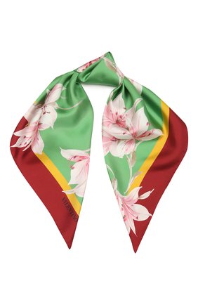 Женский шелковый платок VALENTINO зеленого цвета по цене 38800 руб., арт. VW0EI114/JWJ | Фото 1 Женский шелковый платок VALENTINO зеленого цвета, арт. VW0EI114/JWJ | Фото 1